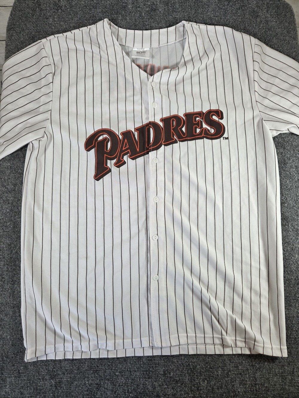 San Diego Padres Tony Gwynn #19 Jersey Men’s XL BDA White Pinstripe Sycuan MLB